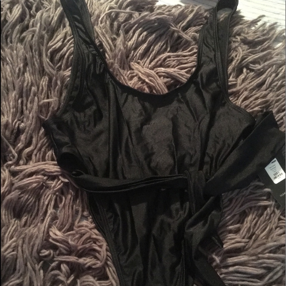 Black high cut /low back one piece ***Brand New